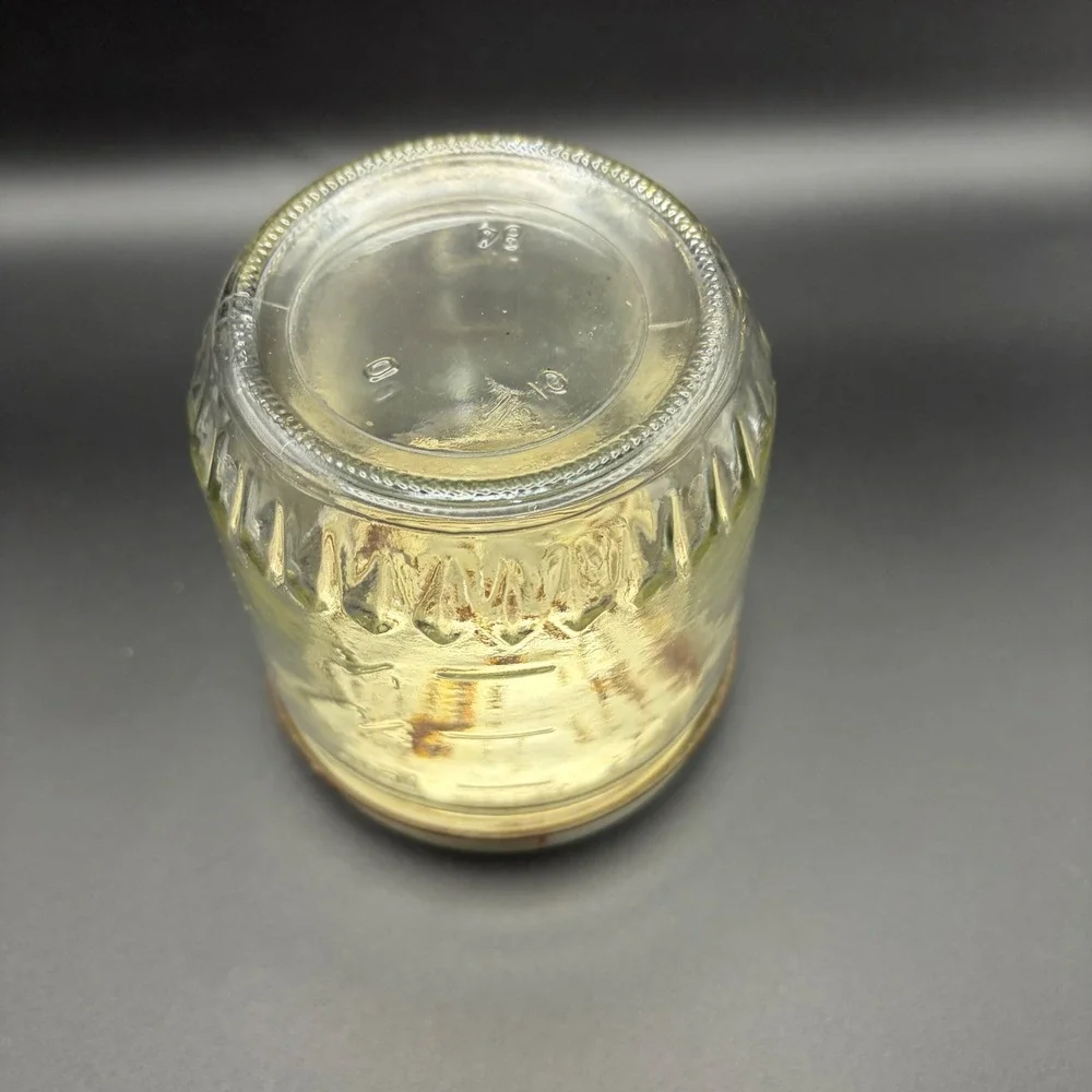 Vintage Skippy Peanut Butter Glass Jar with Red Chunk Style Metal Lid